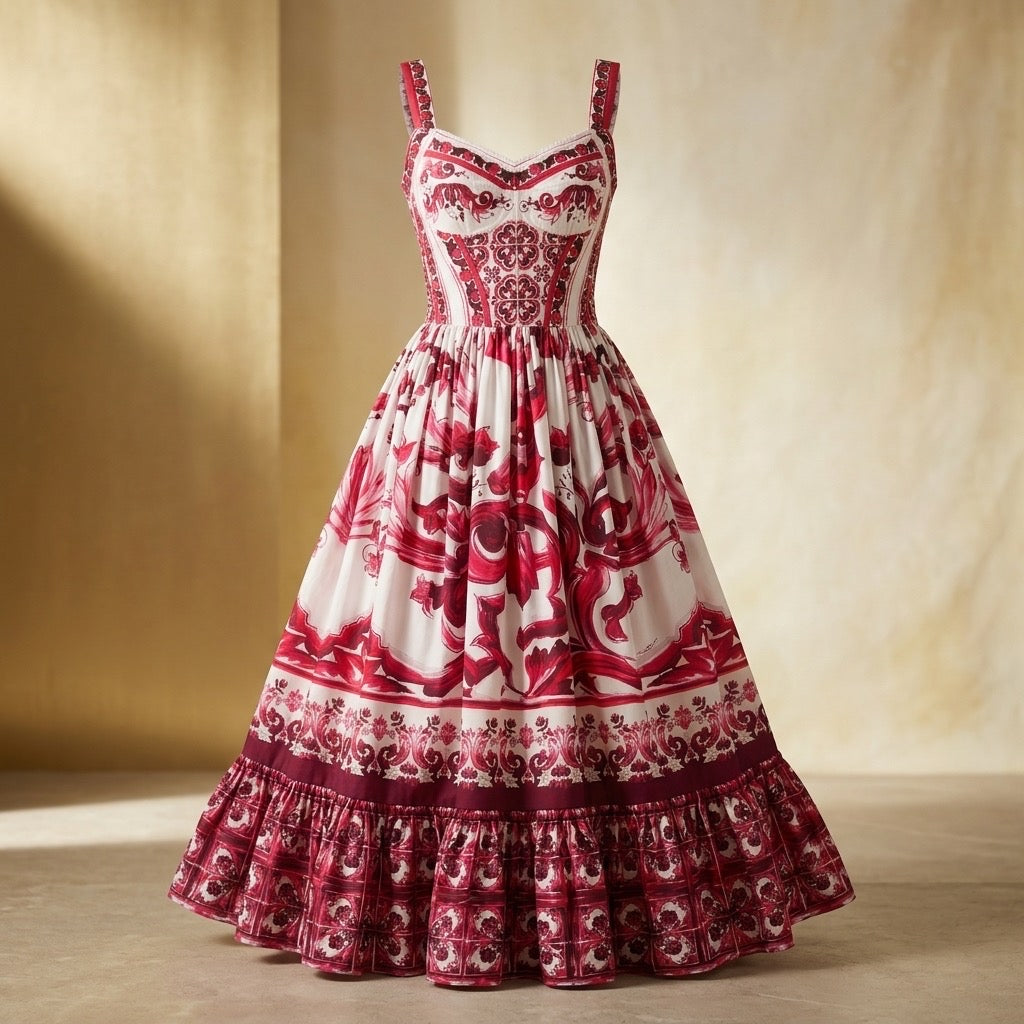 Heritage Rose Print Sundress