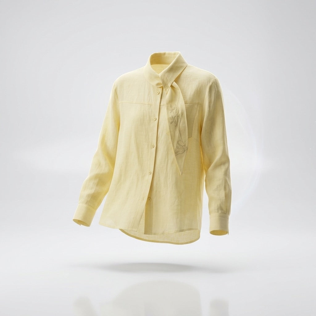 Heritage Silk-Tie Shirt Blouse