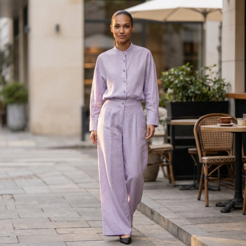 Lavender Tailored Linen Set