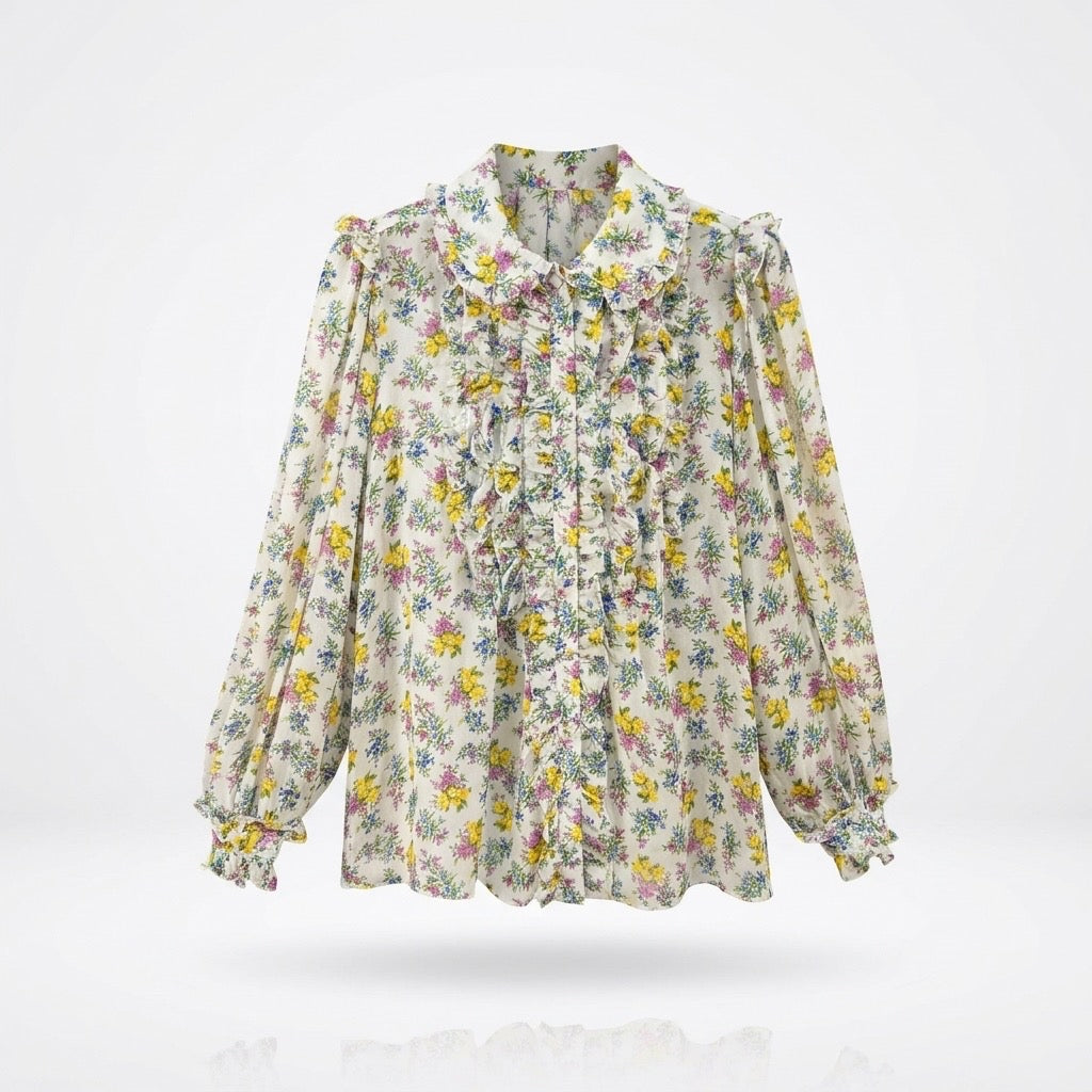 Floral Ruffle Heritage Blouse