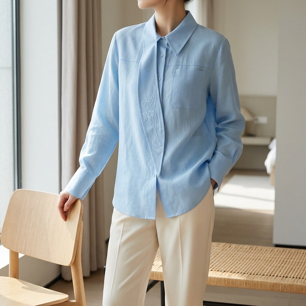Heritage Silk-Touch Poet Blouse