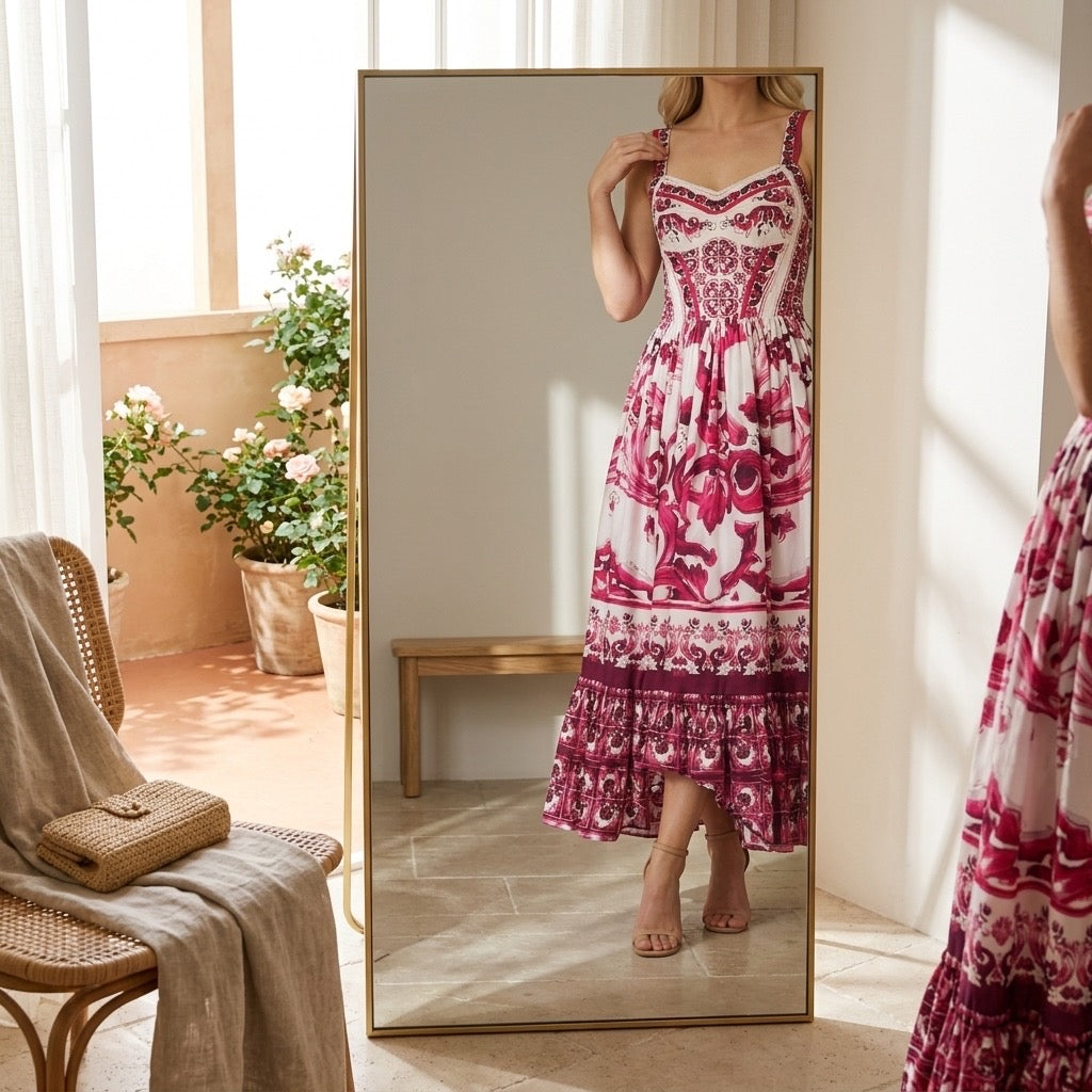 Heritage Rose Print Sundress