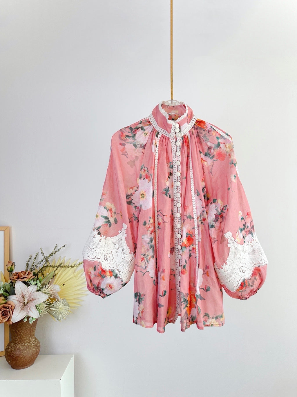 Pink Floral Lace Resort set