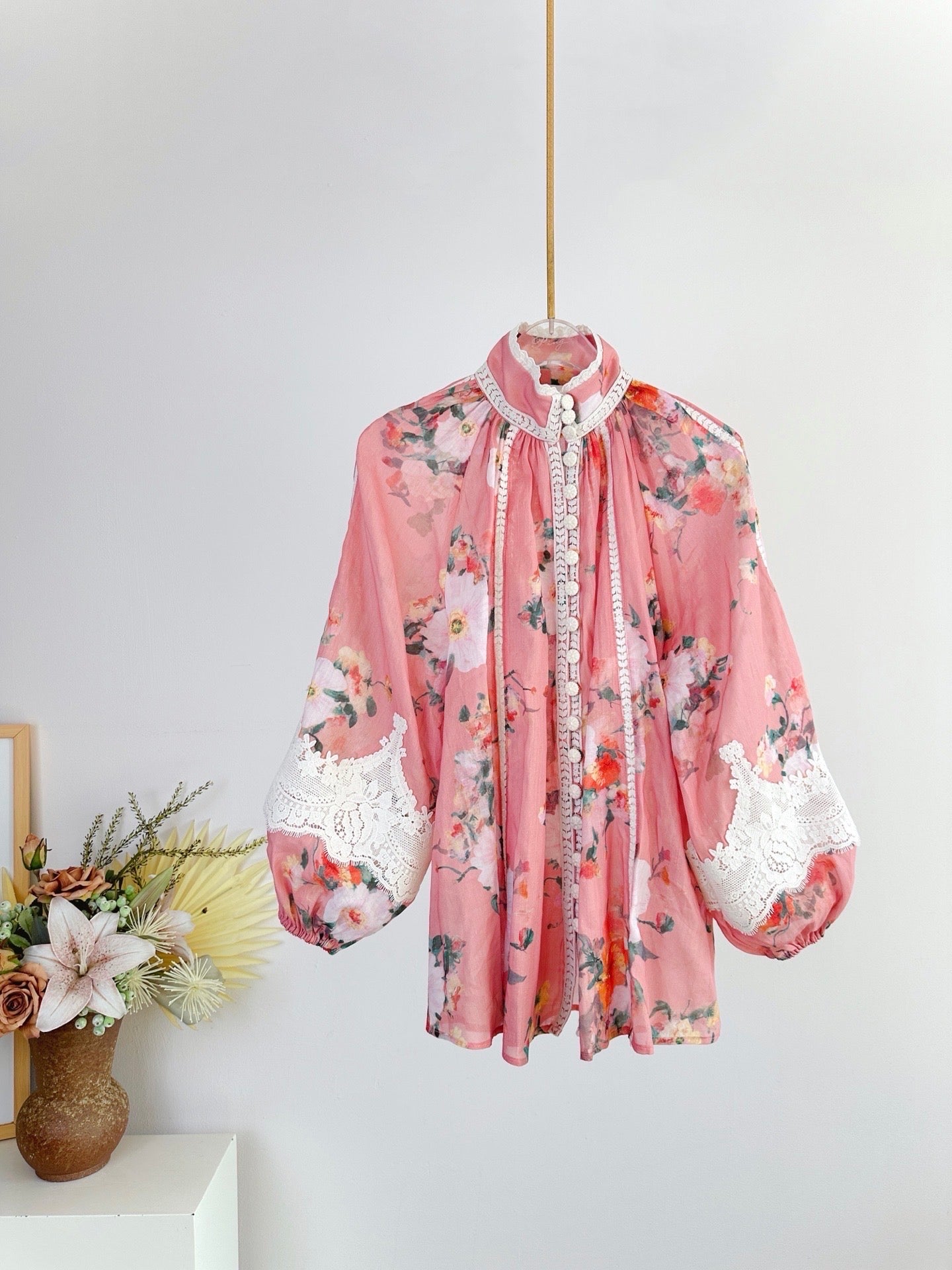 Pink Floral Lace Resort set
