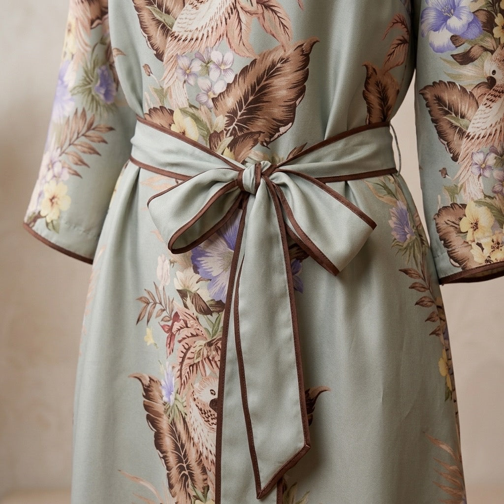 Heritage Flora Belted Midi Dress