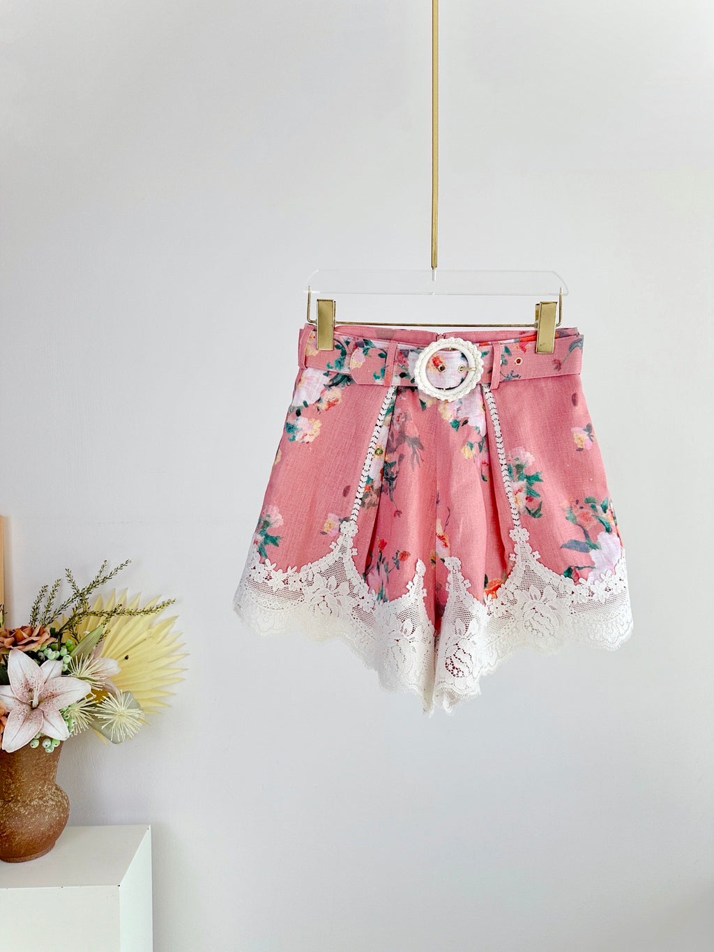 Pink Floral Lace Resort set