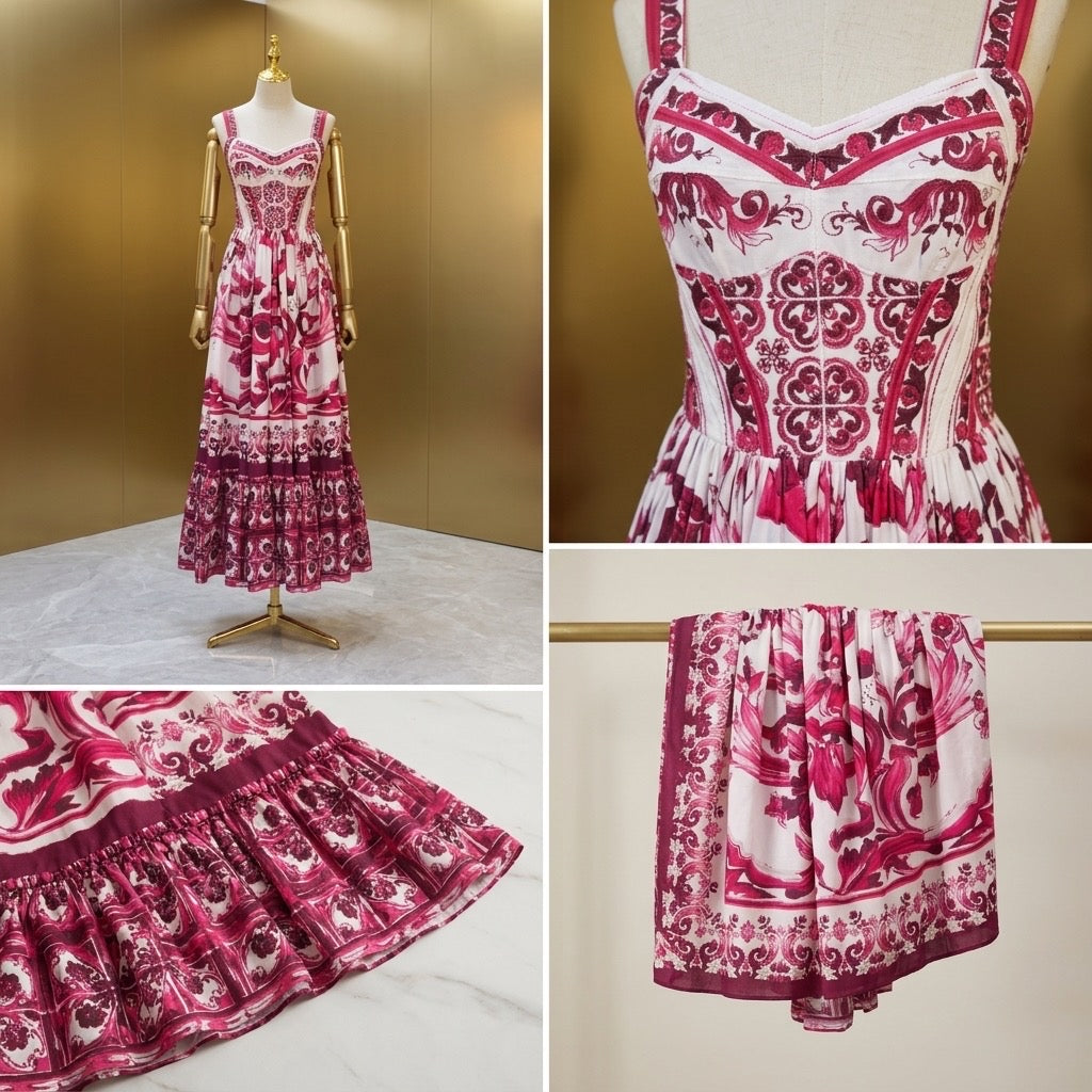 Heritage Rose Print Sundress