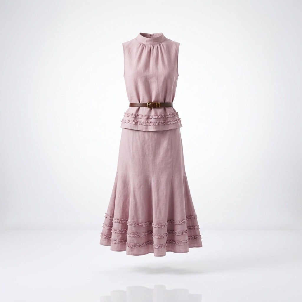 Blush Heritage Ruffle Two-Piece Set