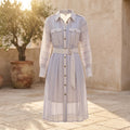Heritage Stripe Belted Shirtdress