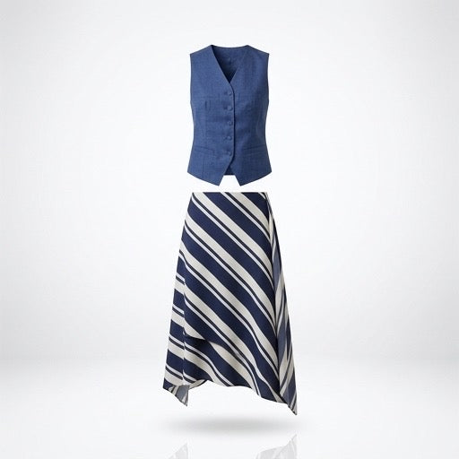 Marina Stripe Vest Set