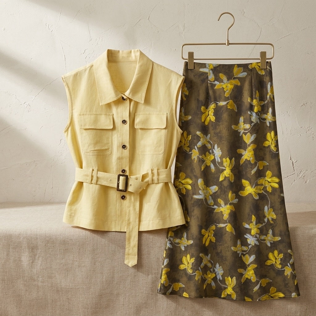 Heritage Bloom Vest Set