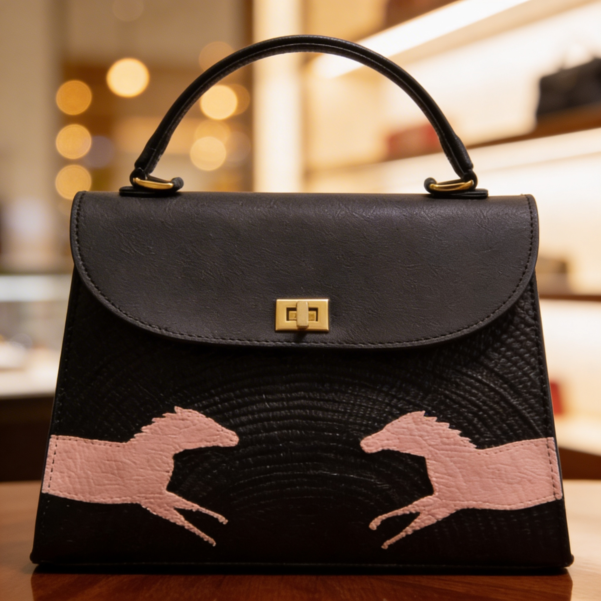 Maison Équinoxe Kelly Bag – Noir Équestre Edition