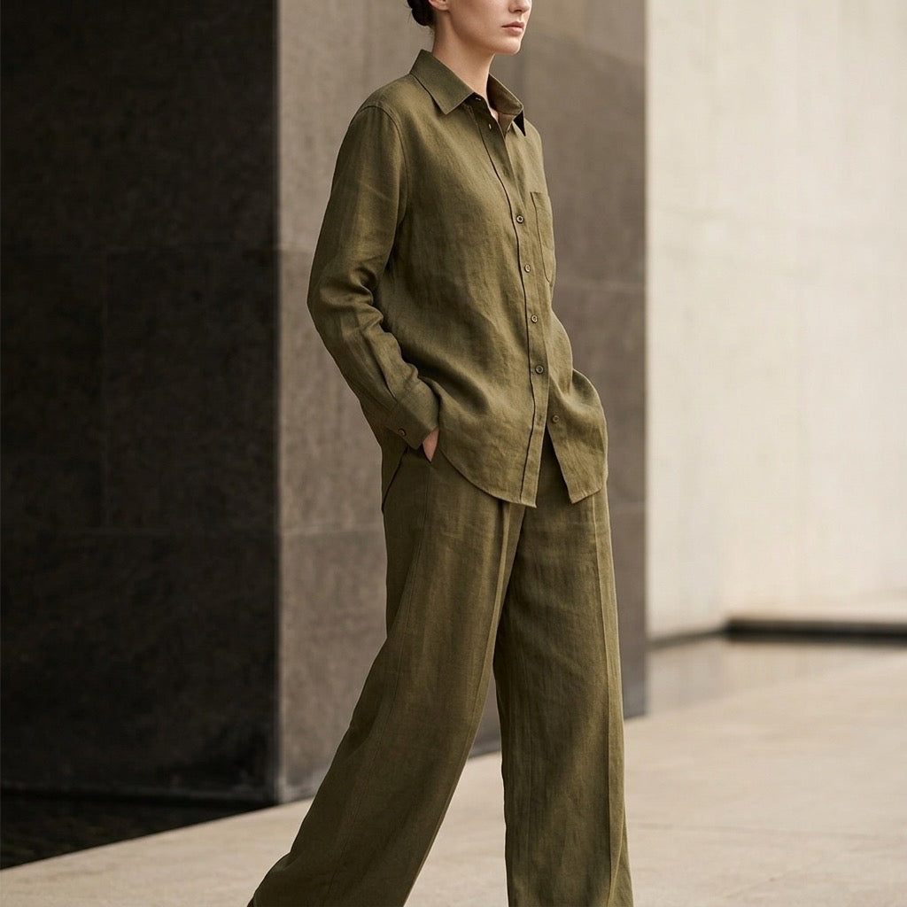 Heritage Linen Set in Olive
