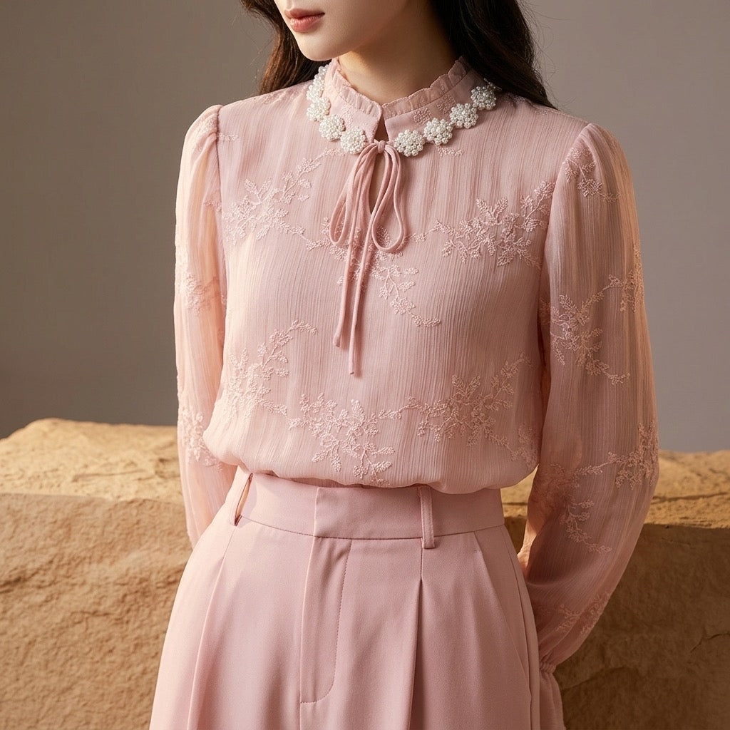 Blush Celeste Pleated Portrait Set