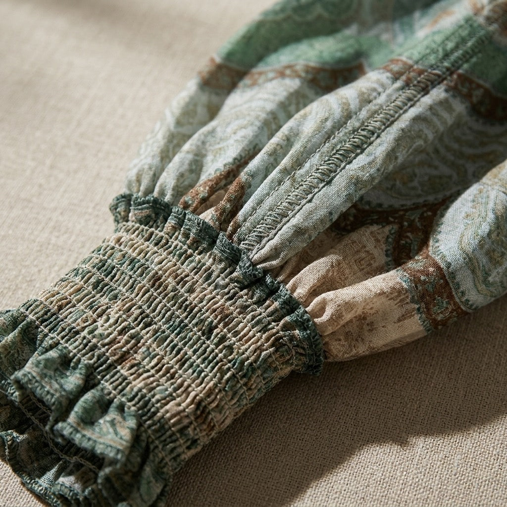 Verdant Muse Smocked Maxi Dress