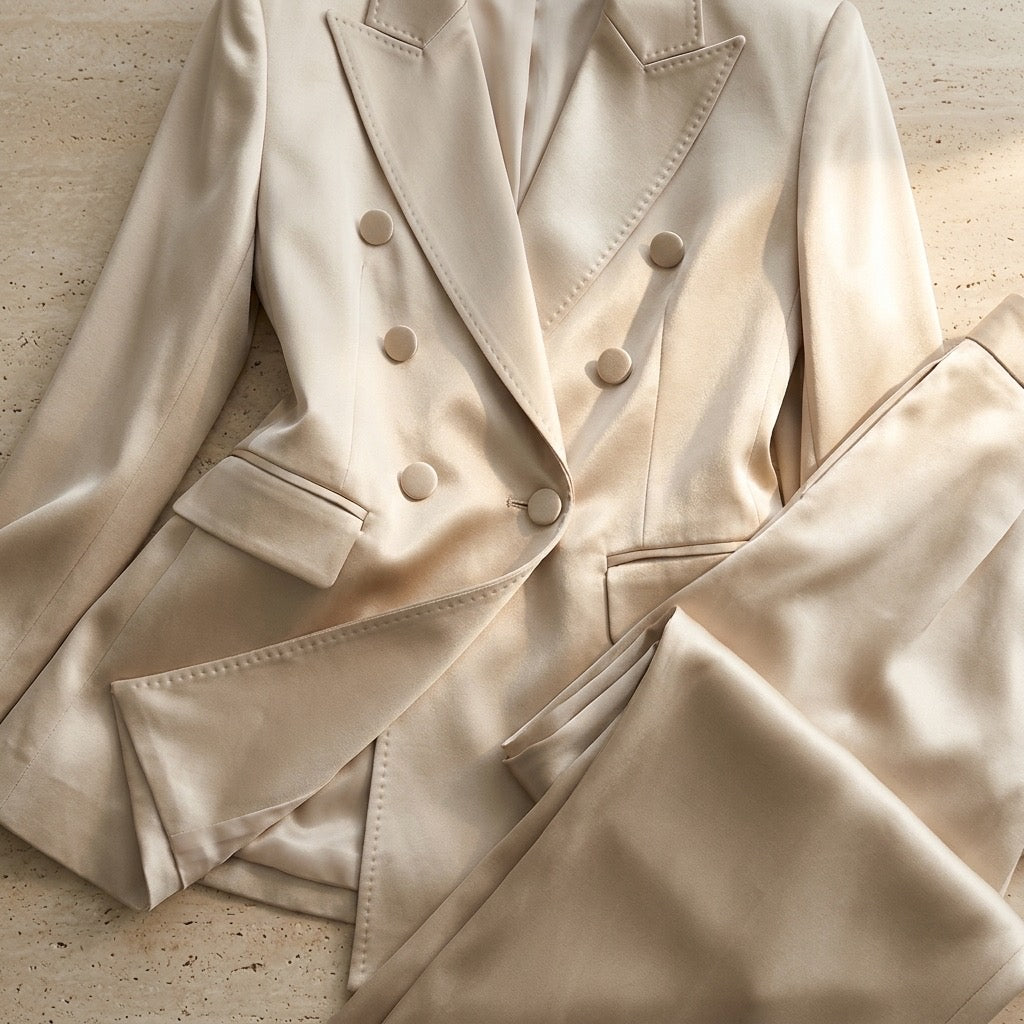 Luxe Satin Power Suit Set