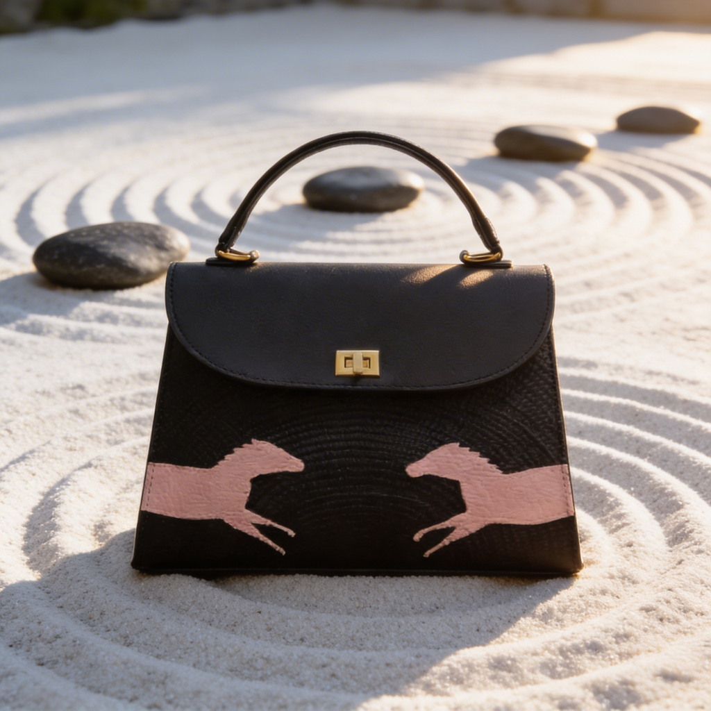 Maison Équinoxe Kelly Bag – Noir Équestre Edition