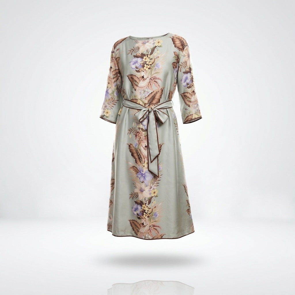 Heritage Flora Belted Midi Dress