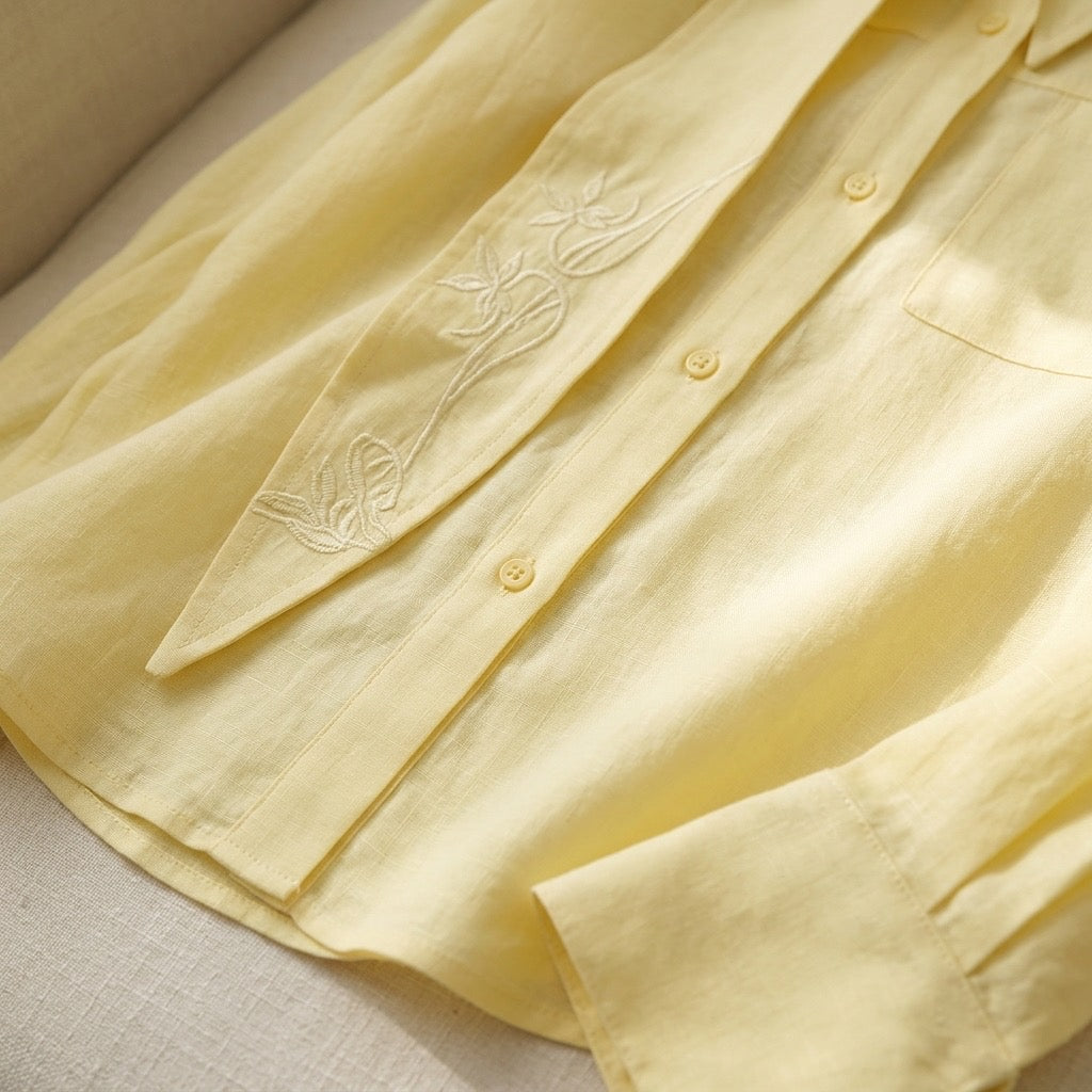 Heritage Silk-Tie Shirt Blouse
