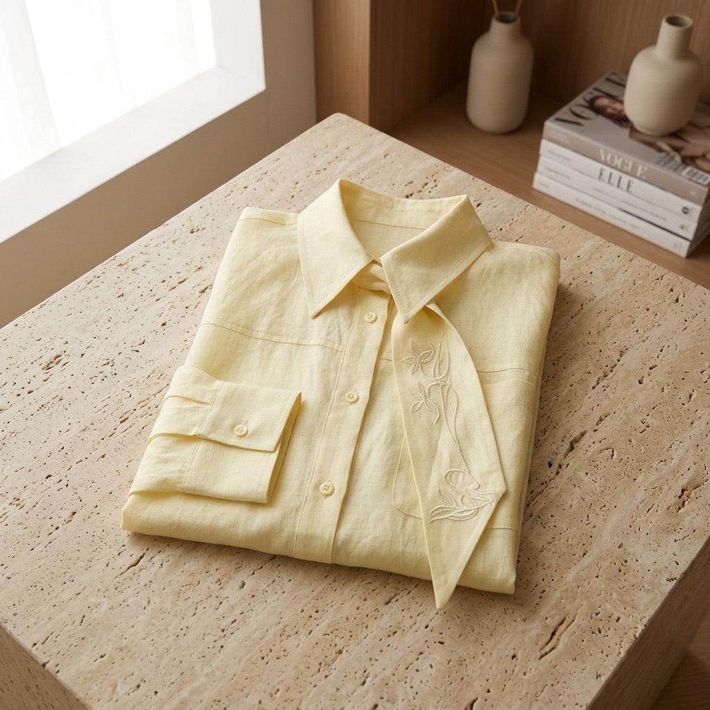 Heritage Silk-Tie Shirt Blouse