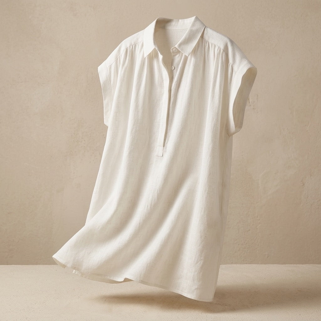 Airy Artisan Linen Tunic Dress