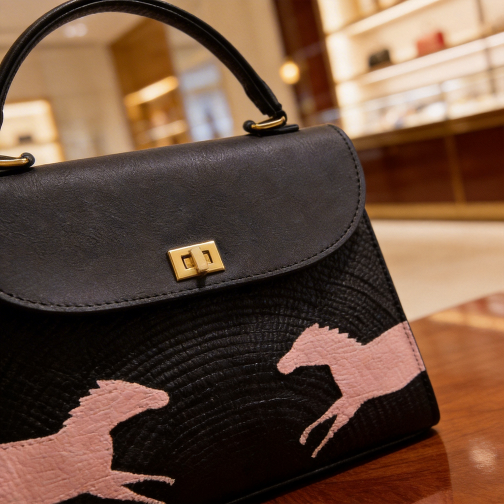 Maison Équinoxe Kelly Bag – Noir Équestre Edition