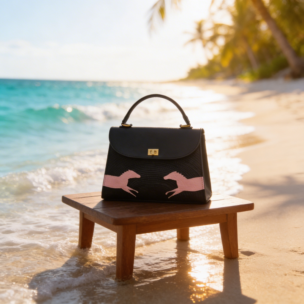 Maison Équinoxe Kelly Bag – Noir Équestre Edition