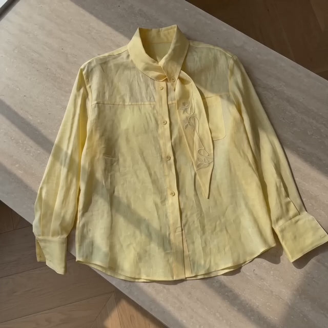 Heritage Silk-Tie Shirt Blouse