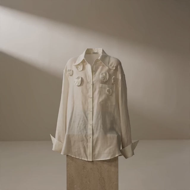 Silk Bloom Oversized Shirt