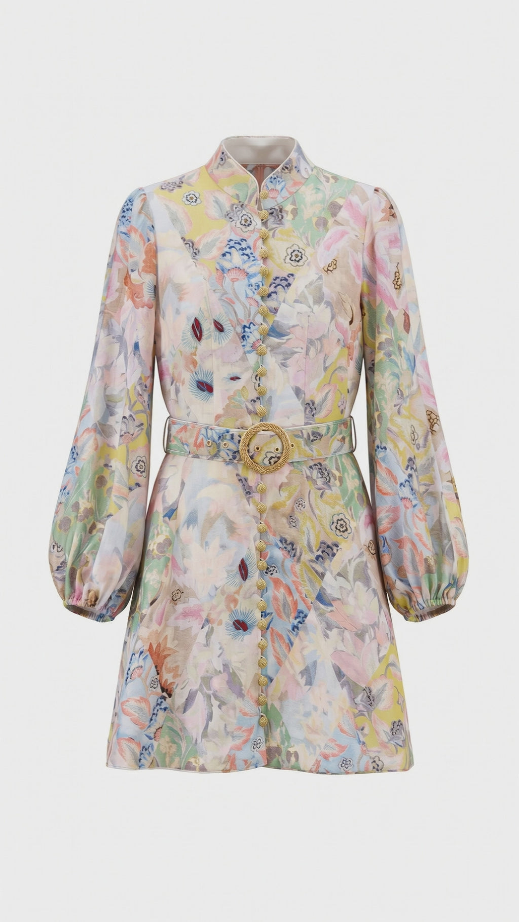 Pastel Heritage Button Dress